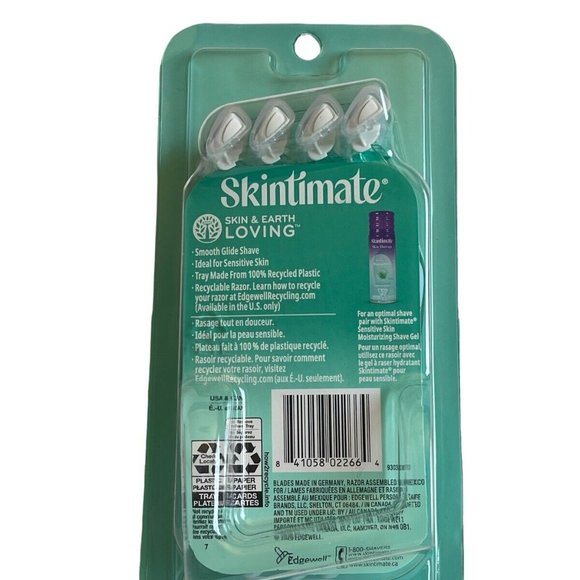 Skintimate Disposable Sensitive Skin Razors 4 Blades lot of 3 - Picture 4 of 4